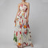 Spring Summer Women Clothing Slim Fit Large Swing Sling Stitching Printing Maxi Dress Beach Dress by Ragazza