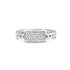 .925 Sterling Silver 1/5 Cttw Diamond ID and Cuban Link Band Ring (I-J Color, I2-I3 Clarity) - Ring Size 6 by Bids.com