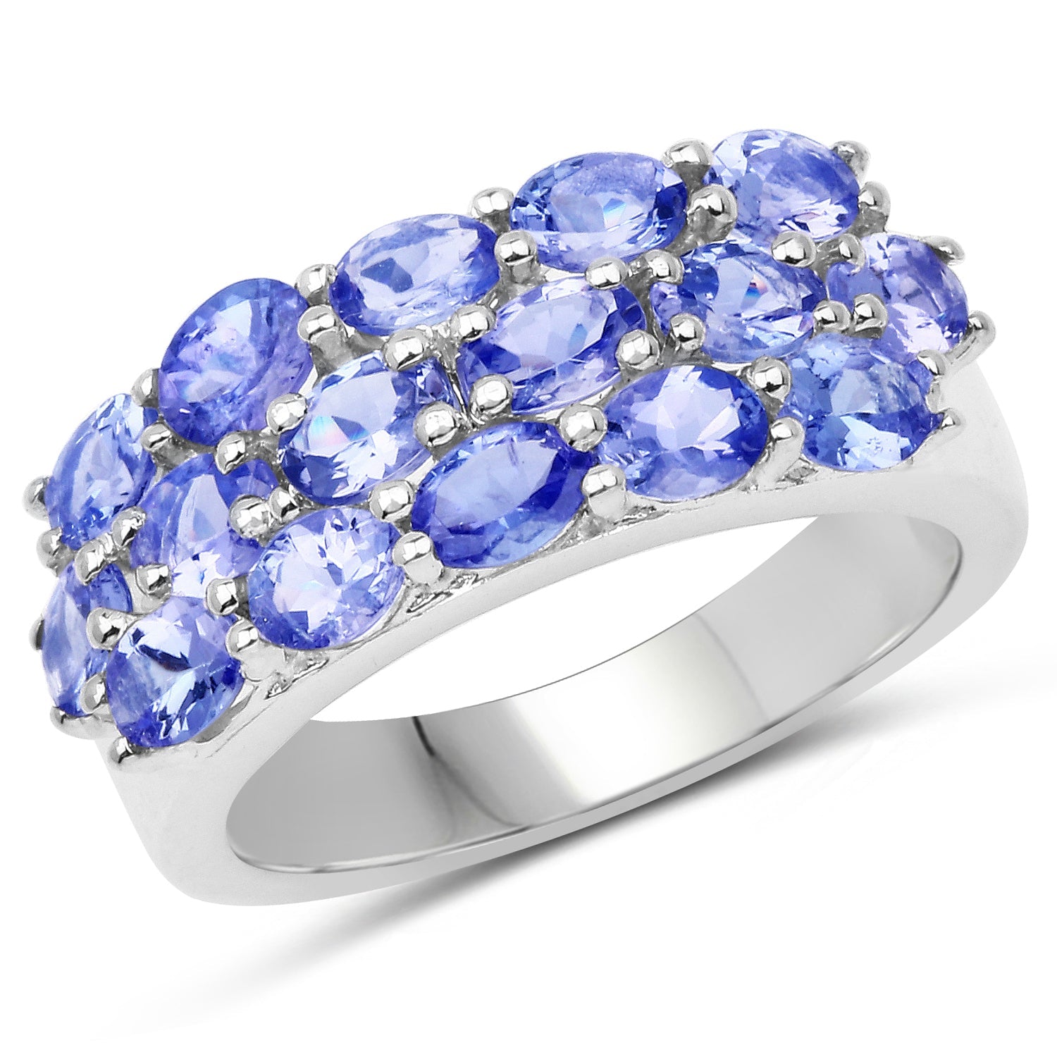 2.72 Carat Genuine Tanzanite .925 Sterling Silver Ring by Bids.com