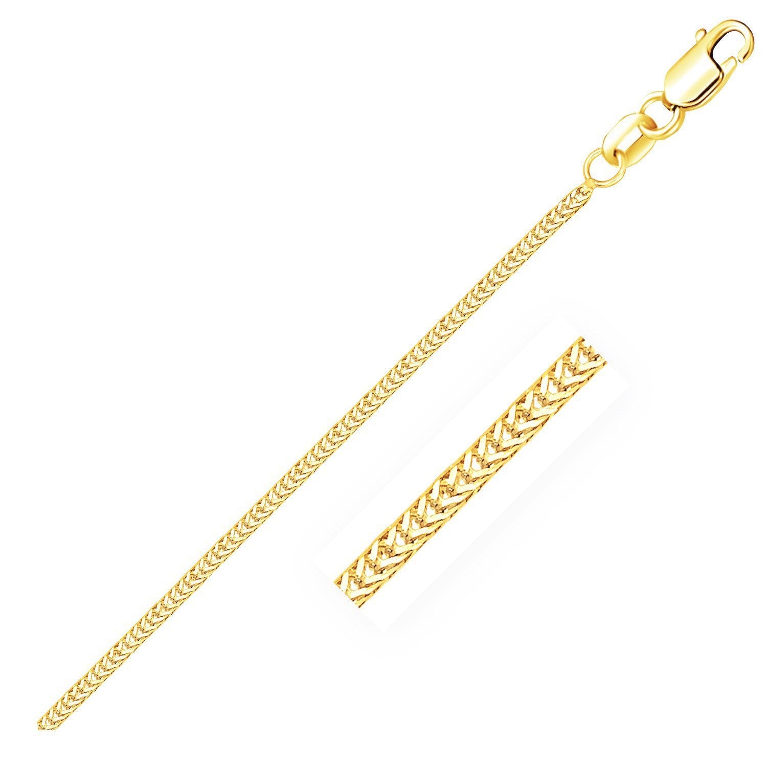 14k Yellow Gold Foxtail 1.0mm Chain by Bids.com