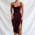 Fashion Sexy Split Satin Dress Slim Sexy Sleeveless Split by Ragazza