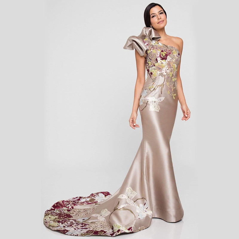 Dress Women Clothing Cocktail Women Annual Meeting Embroidery Formal Dress by Ragazza