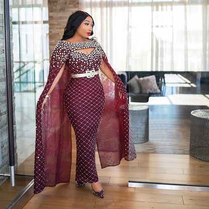 Dress Shawl Gold Sexy Sheath Slim Dress by Ragazza