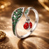 925 Sterling Silver Ring with Genuine Beetle and Leaf Design - 0.8x0.5cm, Women  DestGlow