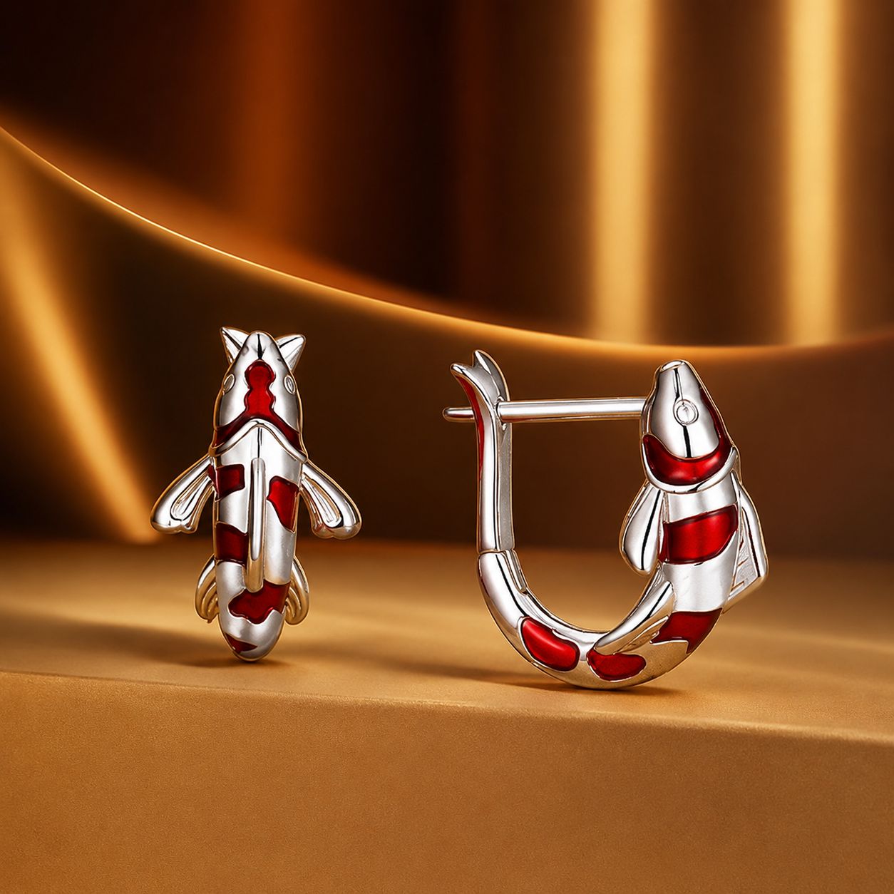 925 Sterling Silver Enamel and CZ Earrings with Platinum Plating for Women  DestGlow