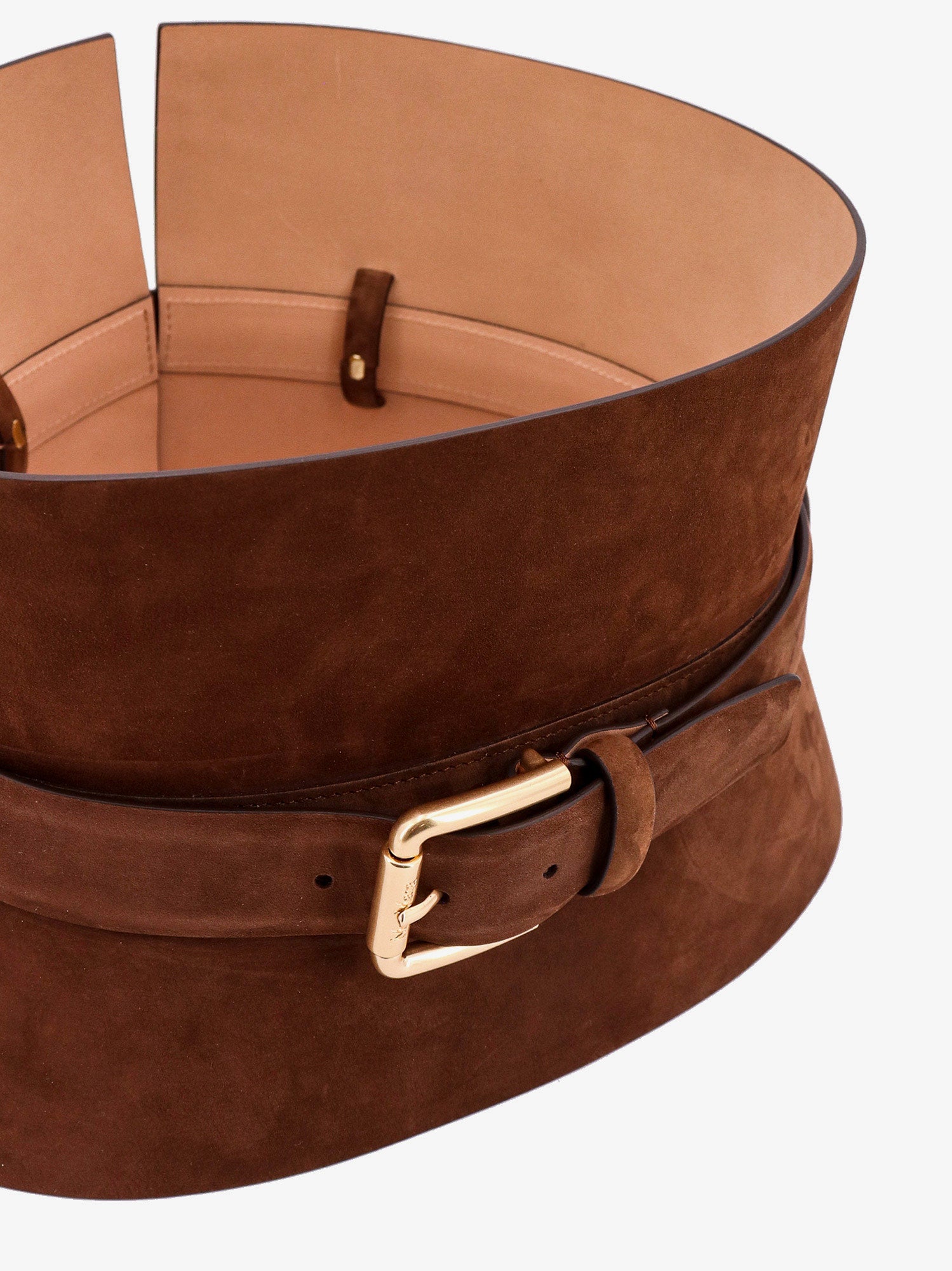 Max Mara Women Brown Nubuck Bustier Belt by Luosophy