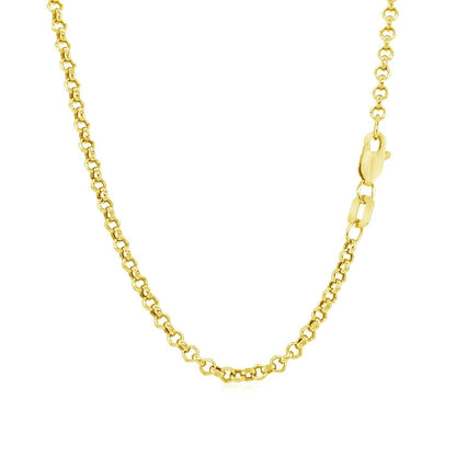 2.3mm 10k Yellow Gold Rolo Chain by Bids.com