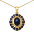 3.02 Carat Genuine Blue Sapphire .925 Sterling Silver Pendant by Bids.com
