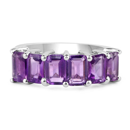 3.30 Carat Genuine Amethyst .925 Sterling Silver Ring by Bids.com