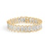 10k Yellow Gold 5.00 Cttw Diamond Oval Banded Link Bracelet (I-J Color, I1-I2 Clarity) - 7" Inches by Bids.com