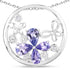 1.33 Carat Genuine Tanzanite and White Topaz .925 Sterling Silver Pendant by Bids.com