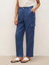 100% Linen Cargo Tapered Trousers with Patch Pockets JESSE by LINTICO