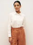 100% Linen Button-Front Shirt with Extended Hem JOVAN by LINTICO