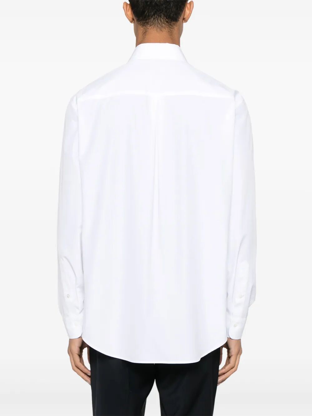 Fendi Men Topstitched Fendi Roma Lettering Cotton Shirt by Luosophy