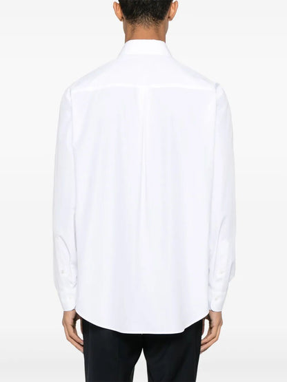 Fendi Men Topstitched Fendi Roma Lettering Cotton Shirt by Luosophy