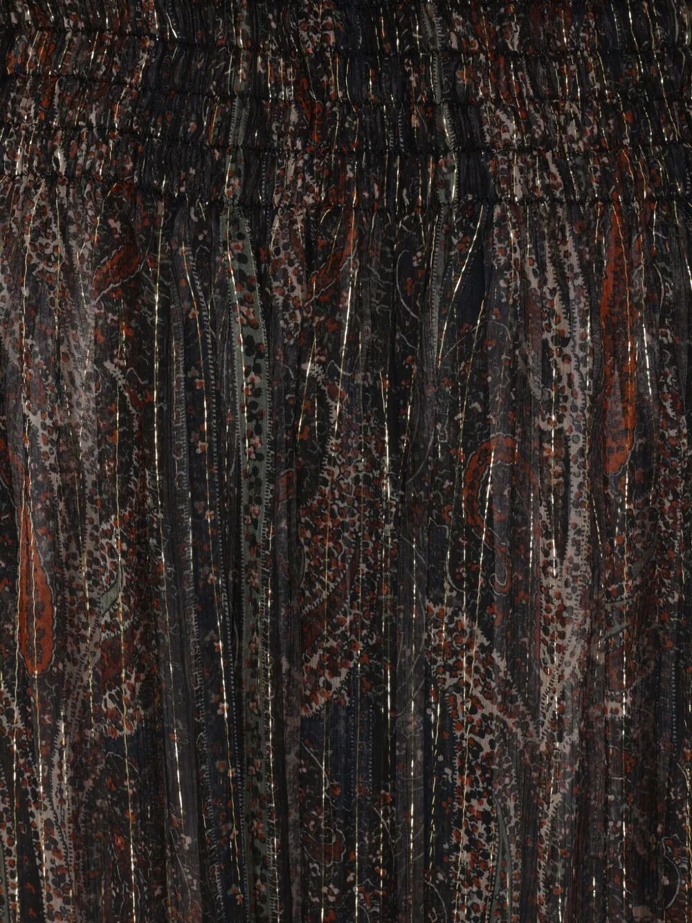 Saint Laurent Women Semi-Sheer Lavallière Maxi Dress In Lurex Paisley by Luosophy