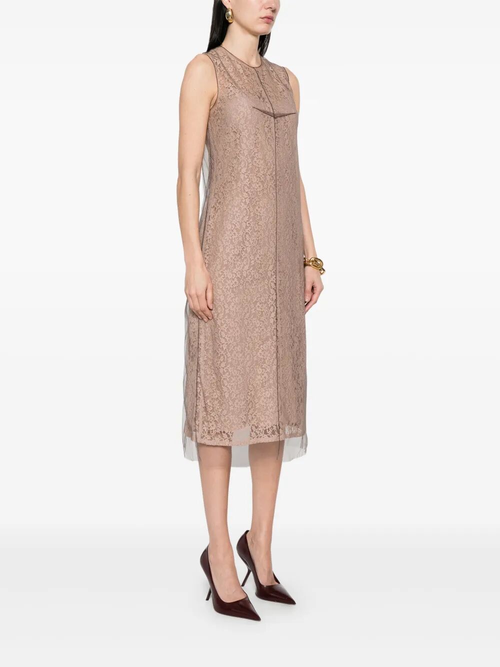 Fendi Women Blooming Lace Midi Dress by Luosophy