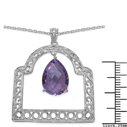 10.70 Carat Genuine Amethyst .925 Sterling Silver Pendant by Bids.com