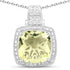 5.70 Carat Genuine Lemon Quartz .925 Sterling Silver Pendant  DestGlow