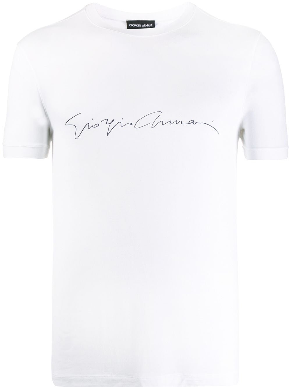 Giorgio Armani Men Asv Stretch-Viscose T-Shirt With Signature Logo by Luosophy
