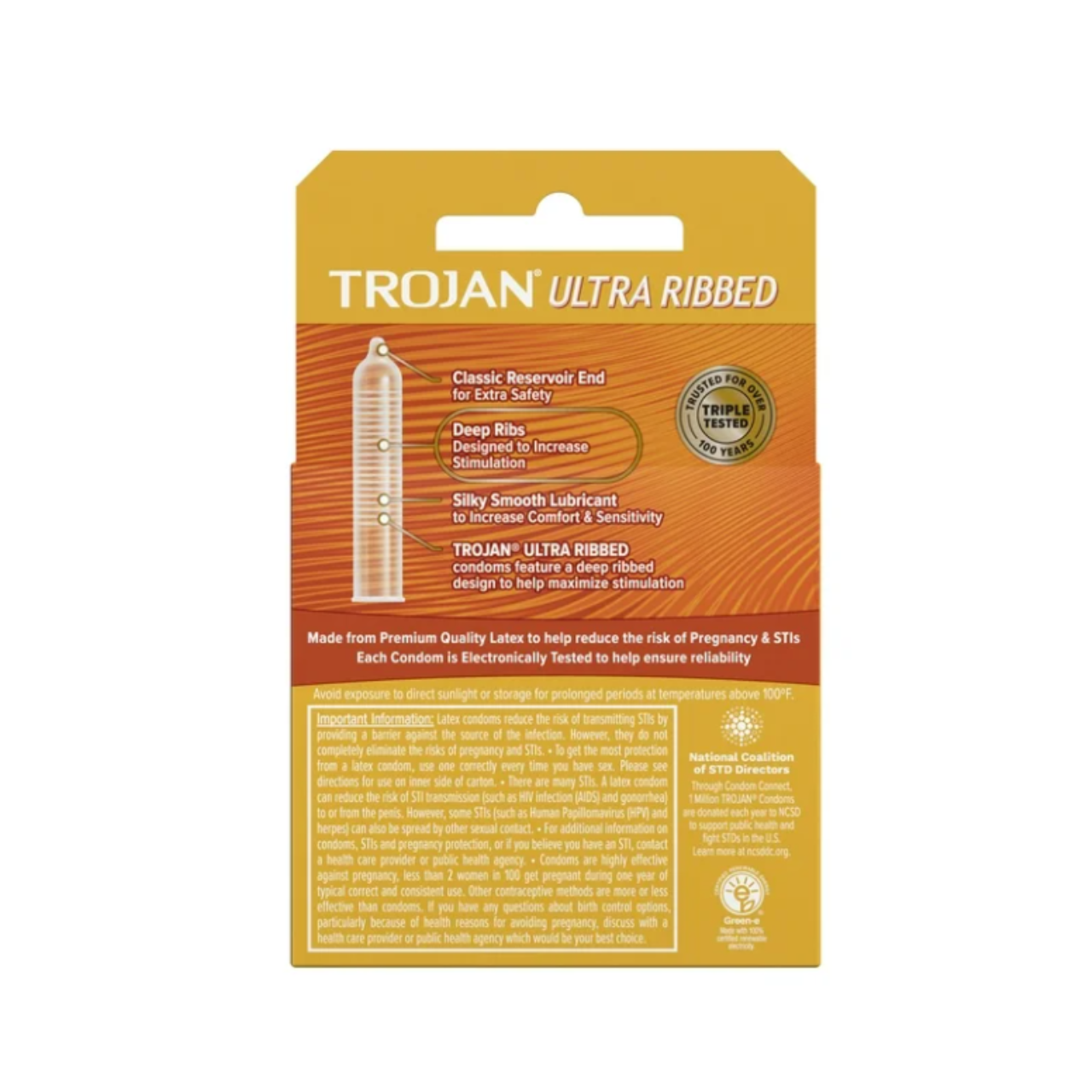 Trojan Stimulations Ultra Ribbed Lubricated Latex Condoms 3ct by Pasteur Pharmacy