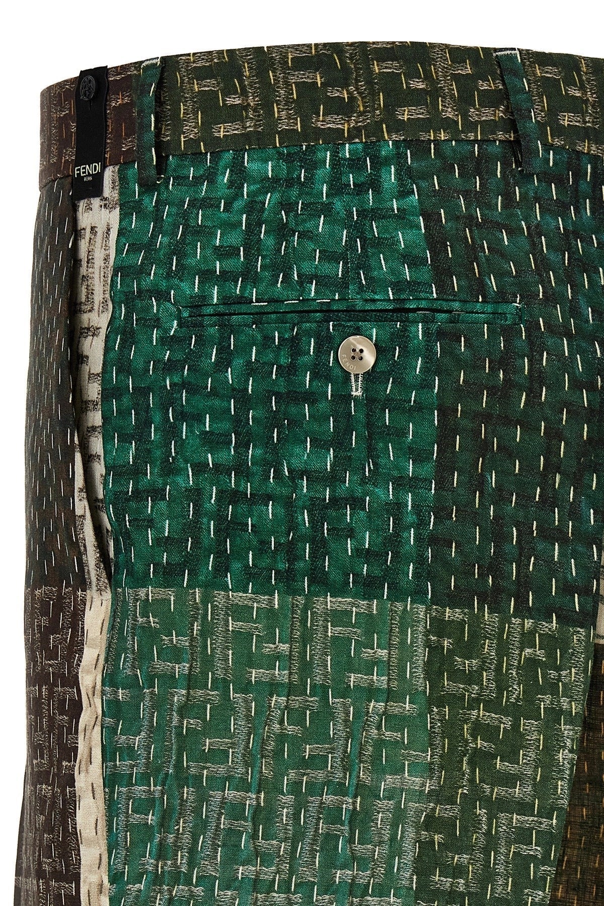 Fendi Men Patchwork Bermuda Shorts by Luosophy