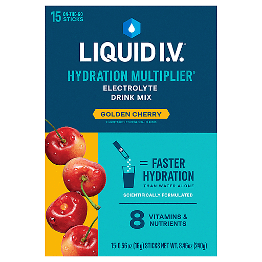 Liquid I.V.® Hydration Multiplier® – Golden Cherry Electrolyte Drink Mix by Pasteur Pharmacy