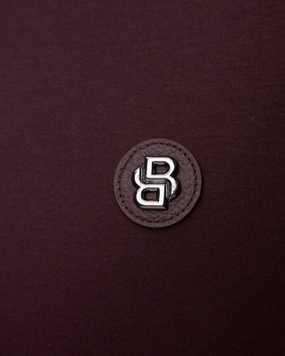 Boss Double Monogram Polo - Burgundy by Denim Exchange