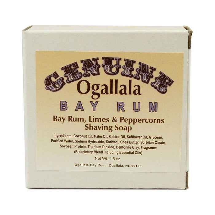 Ogallala Bay Rum, Bay Rum-Limes &amp; Peppercorns Shaving Soap 4.5 Oz