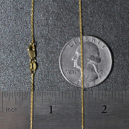 14k Yellow Gold Diamond Cut Cable Link Chain 0.8mm by Bids.com