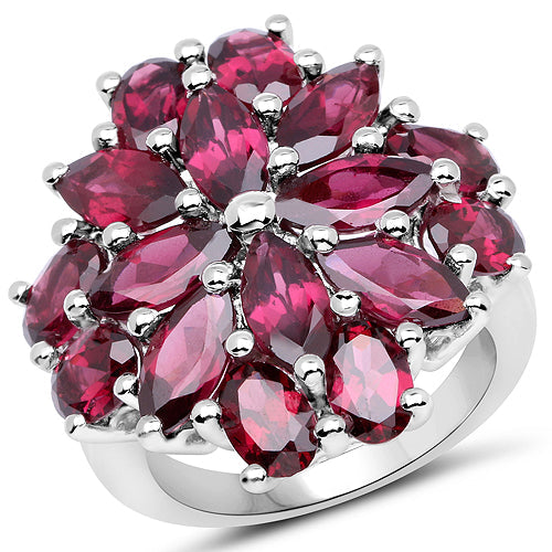 9.20 Carat Genuine Rhodolite .925 Sterling Silver Ring by Bids.com