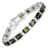 19.04 Carat Genuine Green Tourmaline and White Diamond 14K White Gold Bracelet by Bids.com