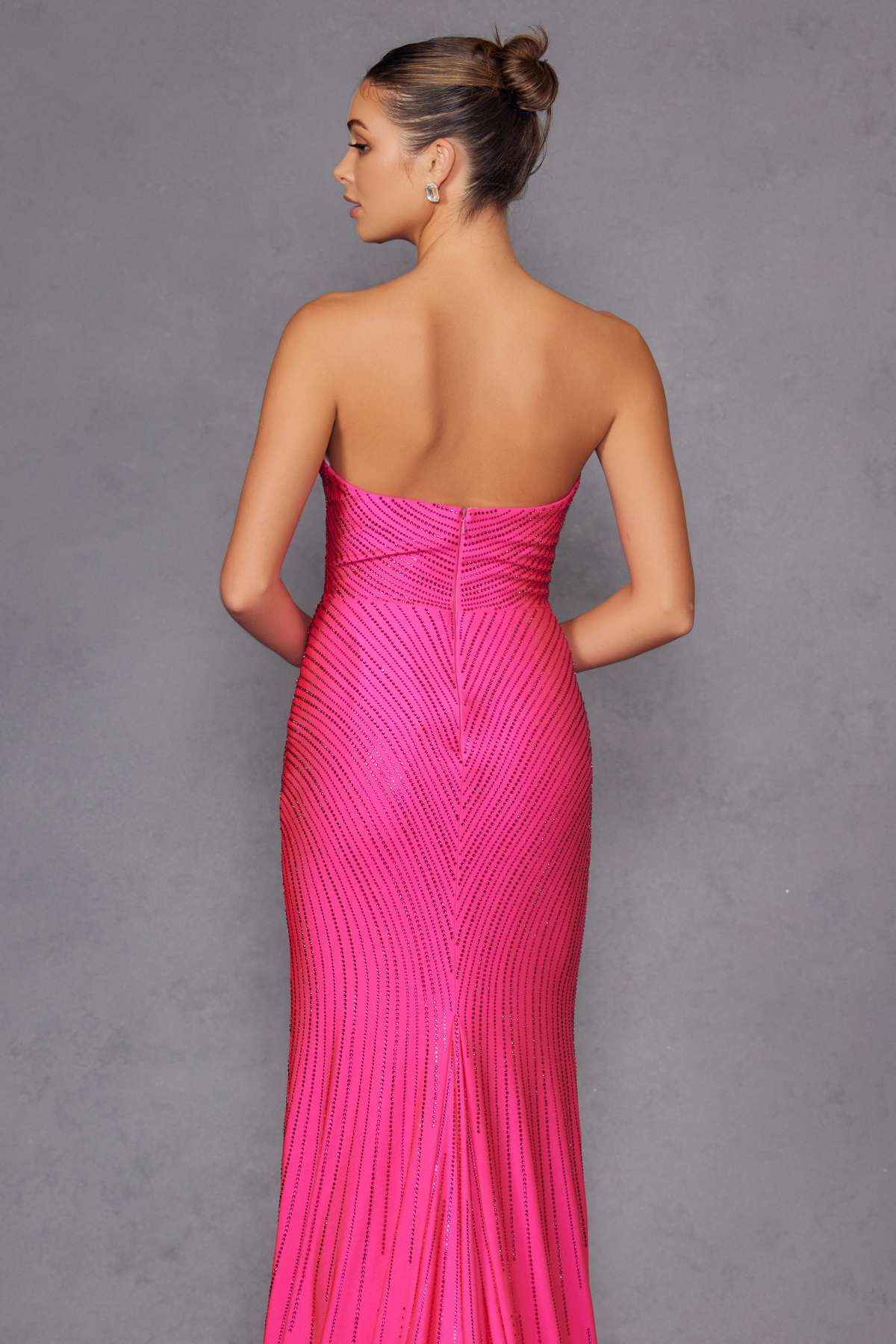 Juliet JT2472R Long Strapless Rhinestone Details Sweetheart Fitted Gown by DiscountDressShop