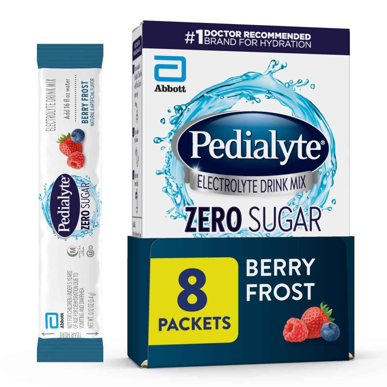 Pedialyte® Zero Sugar Electrolyte Drink Mix - Berry Frost