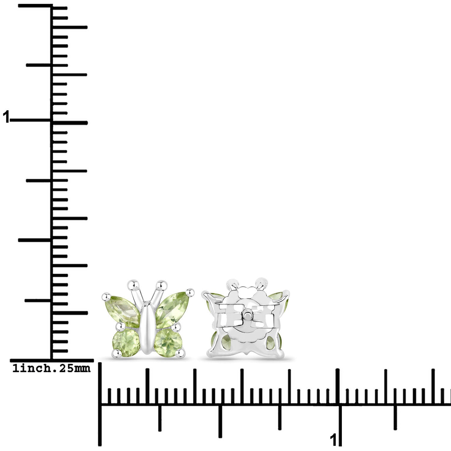 1.00 Carat Genuine Peridot .925 Sterling Silver Earrings by Bids.com