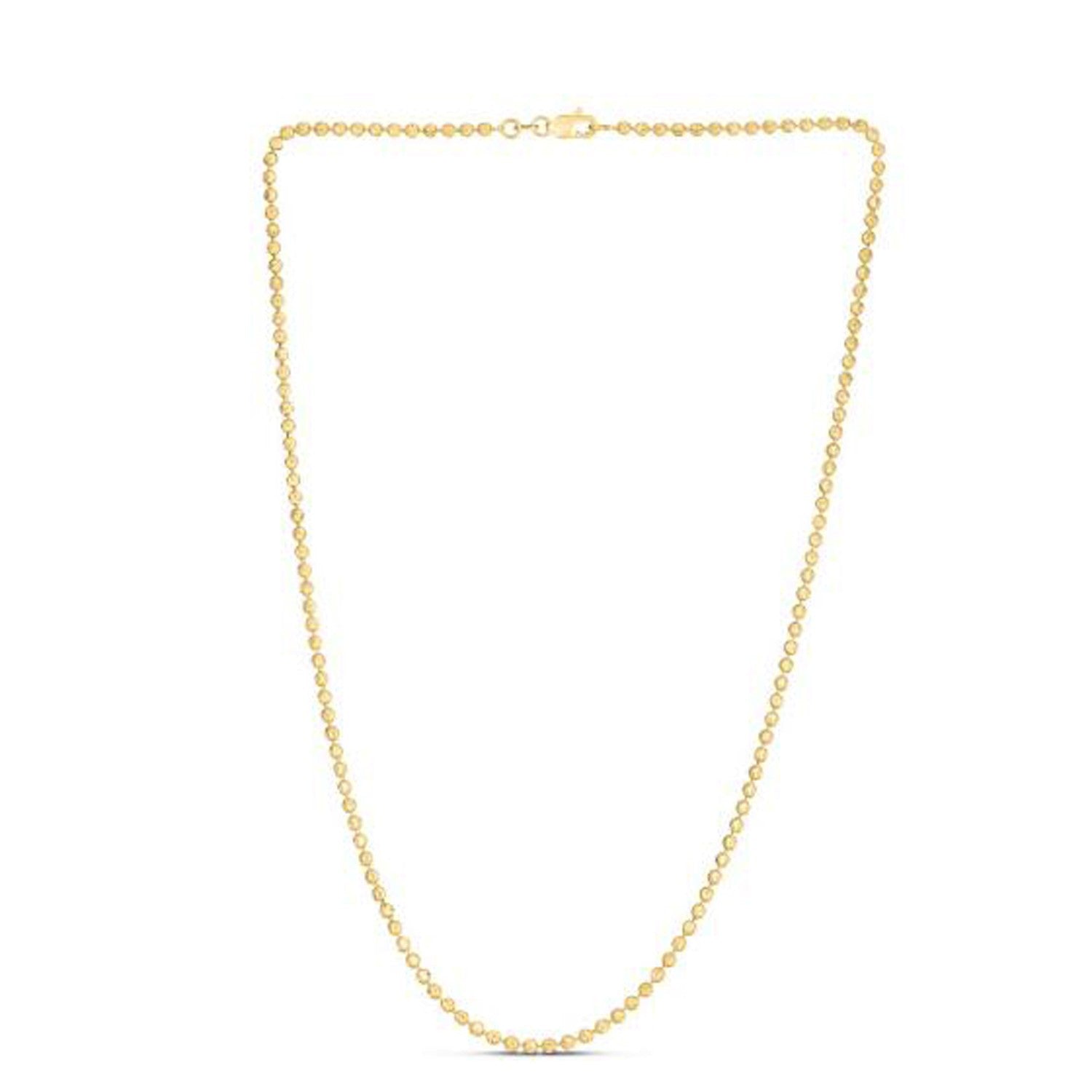Moon Cut Bead Chain in 14k Yellow Gold (2.50 mm)  DestGlow