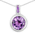 4.09 Carat Genuine Amethyst .925 Sterling Silver Pendant  DestGlow