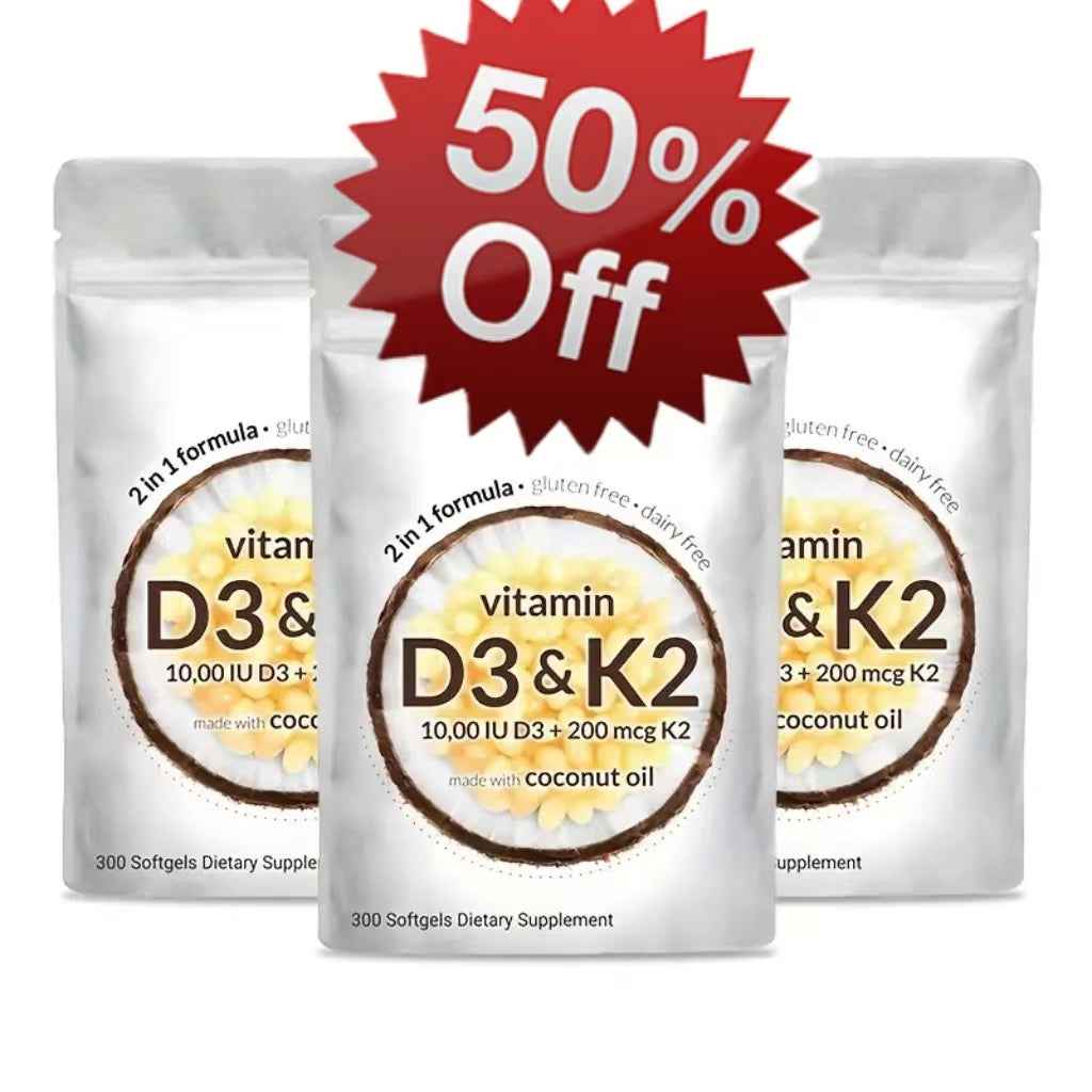 Vitamin D3 K2 Supplement Softgels
