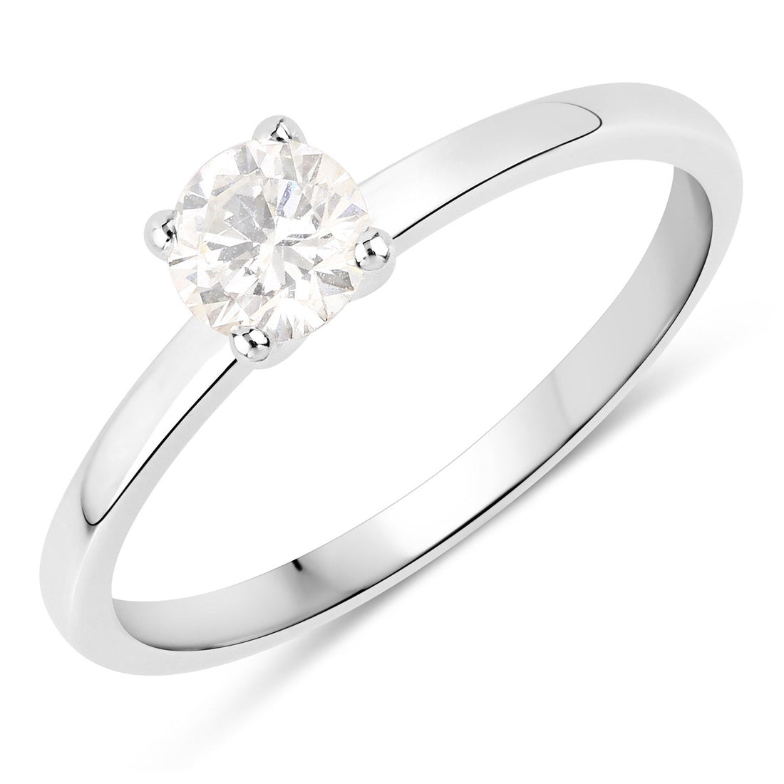 0.40 Carat Genuine White Diamond 14K White Gold Ring by Bids.com