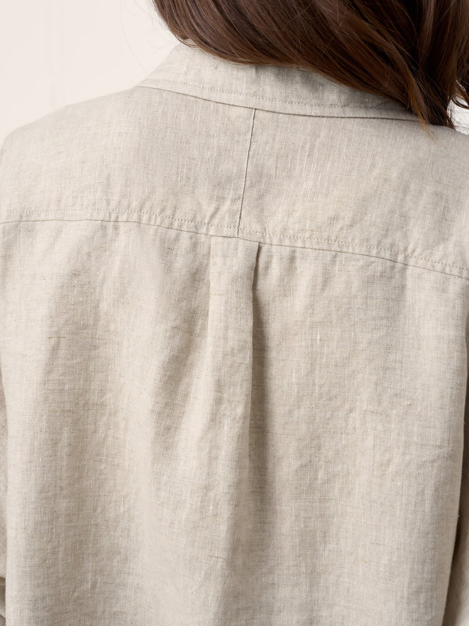 100% Linen Concealed Placket Patch Pocket Shirt FELICITY by LINTICO