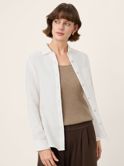 100% Mongolian Cashmere Versatile Crew Neck Tank Top VIVIANA by LINTICO