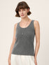 100% Mongolian Cashmere Versatile Crew Neck Tank Top VIVIANA by LINTICO