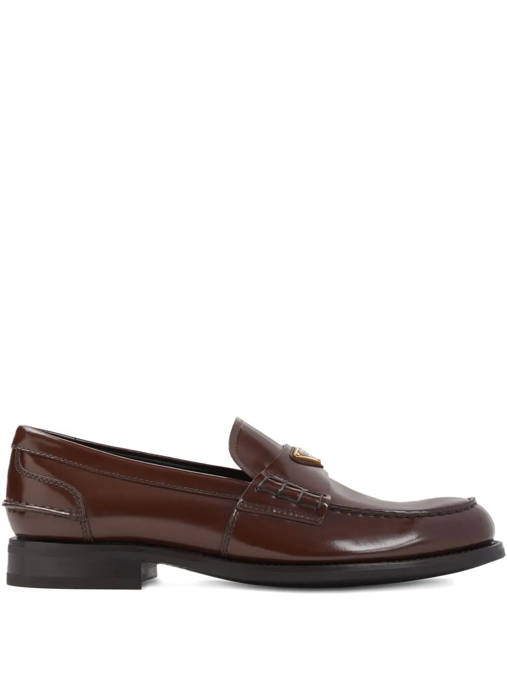 Prada Men Brushed Leather Loafers by Luosophy