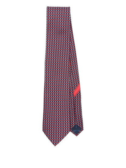 Ferragamo Men Geometric-Pattern Aida Silk Tie by Luosophy