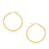 14k Yellow Gold Polished Hoop Earrings (30 mm)  DestGlow