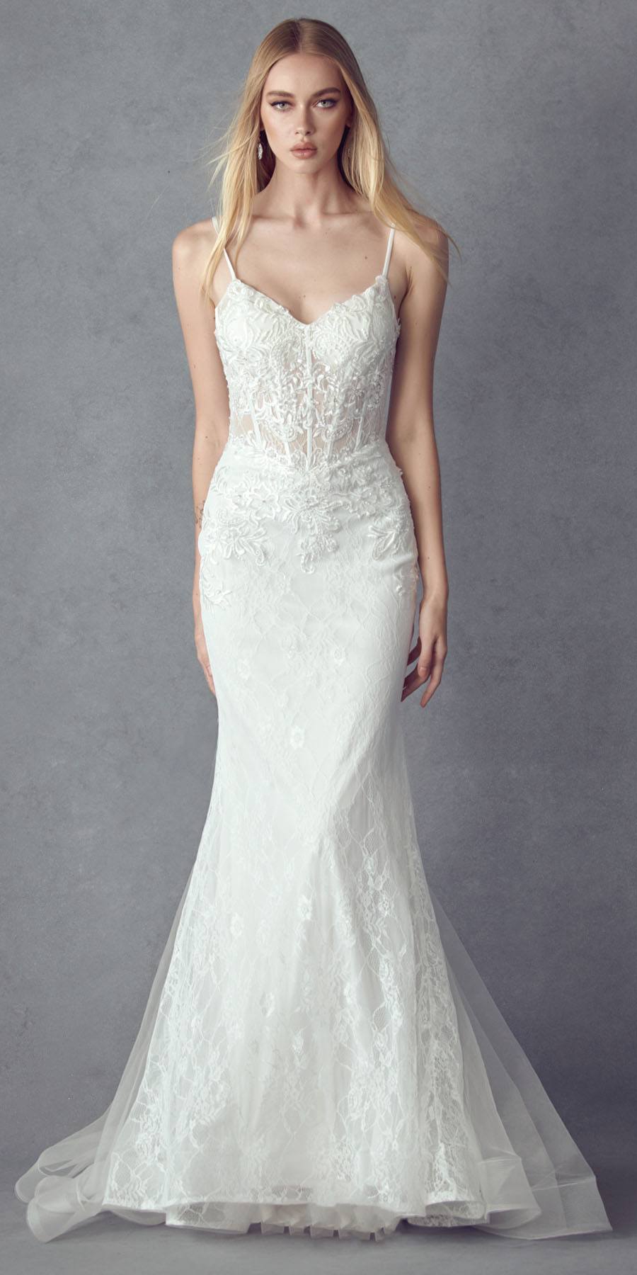 Juliet 250 Embellished Lace Mermaid Dress by DiscountDressShop
