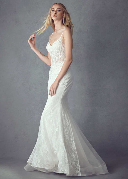 Juliet 250 Embellished Lace Mermaid Dress by DiscountDressShop