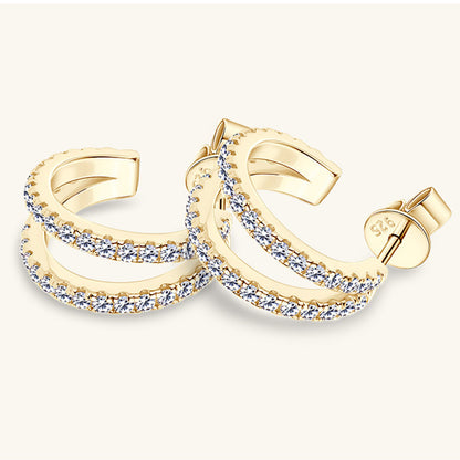 Sparkala™ Pure Sterling Silver C-Hoop Earrings by Sparkala