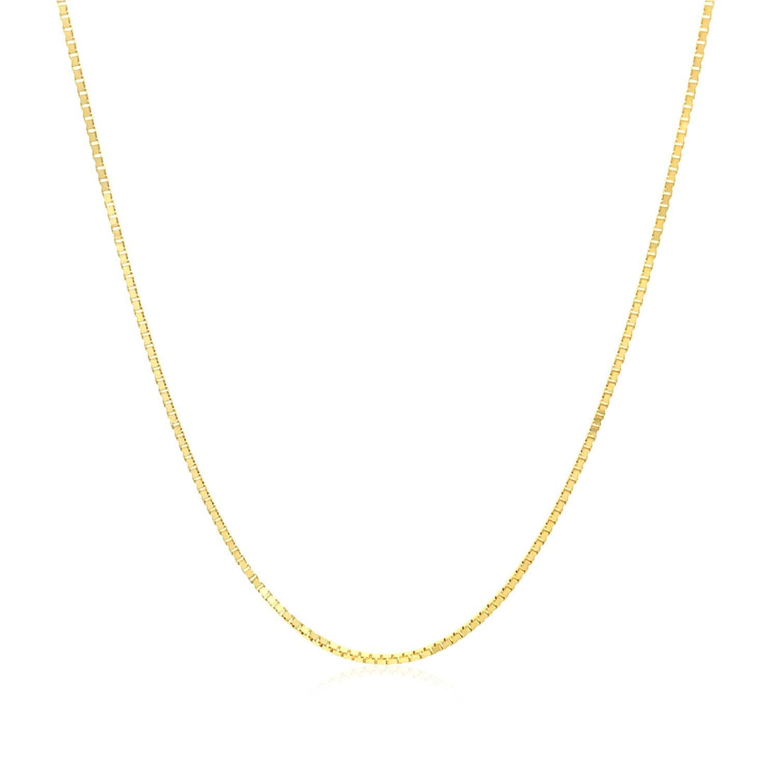 10k Yellow Gold Classic Box Chain 0.8mm by Bids.com