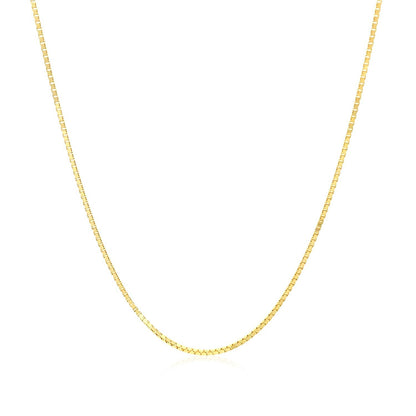 10k Yellow Gold Classic Box Chain 0.8mm by Bids.com